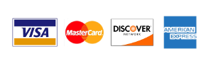 Visa, MasterCard, Discover, American Express